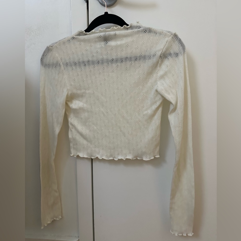 Forever 21 Sheer Pointelle Layering Top